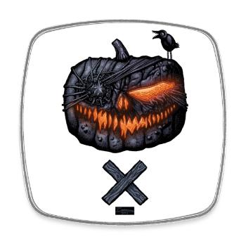 PUMPKINHEAD - HALLOWEEN KURBIS / SKULL - Viereckiger Kühlschrankmagnet - Weiß - Vorne
