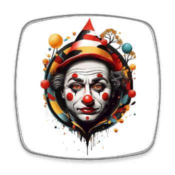 CLOWN'S DREAM: EIN SURREALER TANZ AUS NATUR UND KUNST - Viereckiger Kühlschrankmagnet - Weiß - Vorne