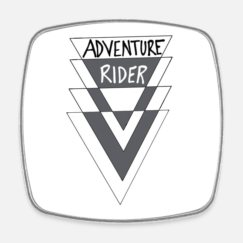 ADV-Rider - Square fridge magnet - white