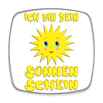 Ich bin Dein Sonnenschein - Paarmotiv - Viereckiger Kühlschrankmagnet - Weiß - Vorne