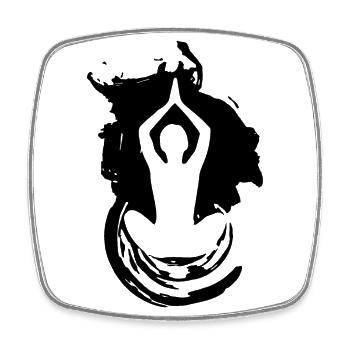 Yoga Art Méditation Fitness Yoga - Magnet carré - blanc - Devant