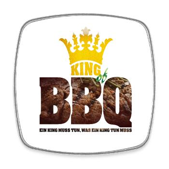 King of BBQ A King Must Do What Must Do in King - Square fridge magnet - white - Front