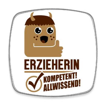 Erzieherin (Daumen hoch, Kawaii) - Viereckiger Kühlschrankmagnet - Weiß - Vorne