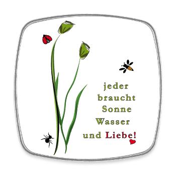 Natur, Liebe, Insekten - Viereckiger Kühlschrankmagnet - Weiß - Vorne