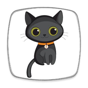 Happy Halloween - Square fridge magnet - white - Front