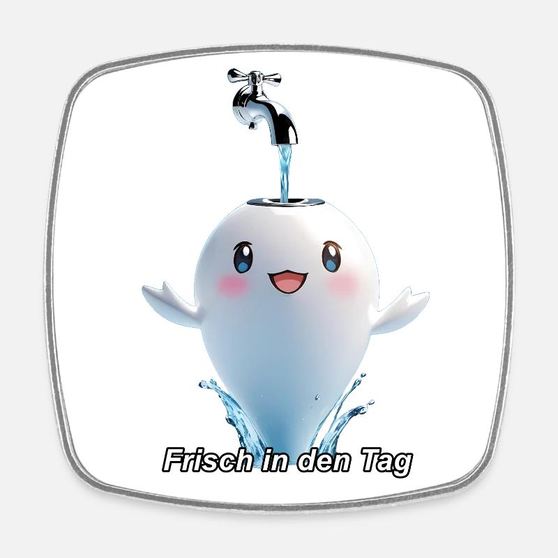 Freshness - Square fridge magnet - white