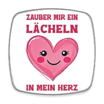 Put a smile on my heart - Square fridge magnet - white - Front