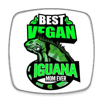 Iguana - Square fridge magnet - white - Front