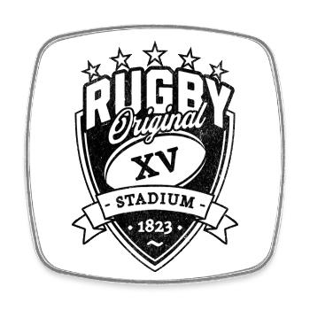 RUGBY ORIGINAL - Viereckiger Kühlschrankmagnet - Weiß - Vorne
