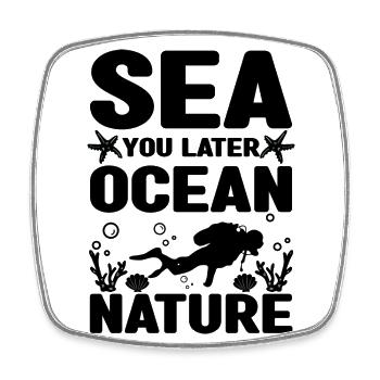 Marine biologist - Square fridge magnet - white - Front