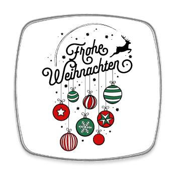 Frohe Weihnachten Ugly Christmas Sweater Geschenk - Viereckiger Kühlschrankmagnet - Weiß - Vorne