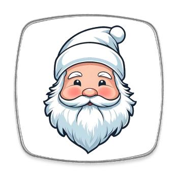 Weißer Weihnachtszauber - Viereckiger Kühlschrankmagnet - Weiß - Vorne