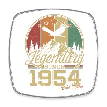 Legendary Since 1954 Vintage Birthday Gift - Square fridge magnet - white - Front