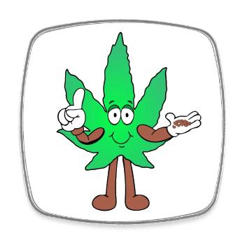 Der Bloom - Weed Cannabis Stoned Hanf Marihuana - Viereckiger Kühlschrankmagnet - Weiß - Vorne