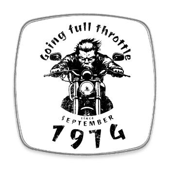 50. Geburtstag Plein régime depuis 09/1974 - Magnet carré - blanc - Devant