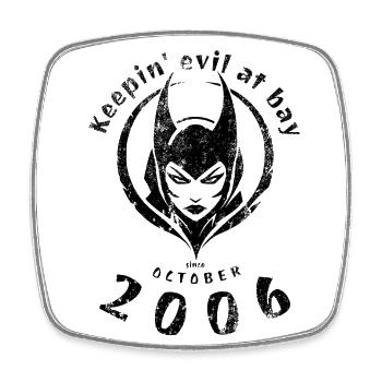 18. Geburtstag Keepin evil at bay since 10/2006 - Viereckiger Kühlschrankmagnet - Weiß - Vorne