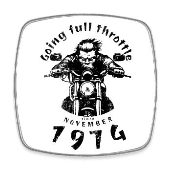 50. Geburtstag Plein régime depuis 11/1974 - Magnet carré - blanc - Devant