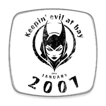 18. Geburtstag Keepin evil at bay since 01/2007 - Viereckiger Kühlschrankmagnet - Weiß - Vorne