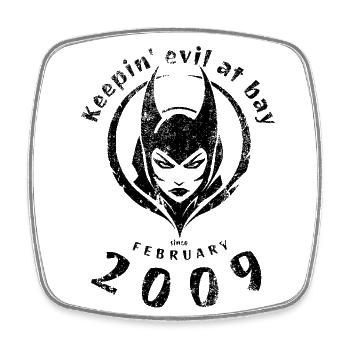 16. Geburtstag Keepin evil at bay since 02/2009 - Square fridge magnet - white - Front