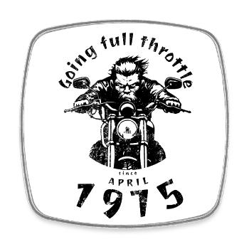 50. Geburtstag Plein régime depuis 04/1975 - Magnet carré - blanc - Devant