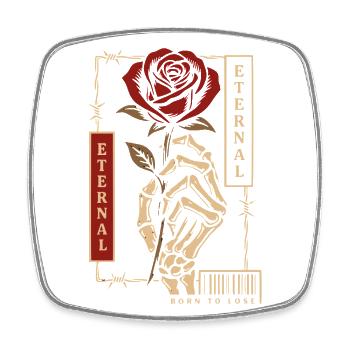 Eternal Bloom – Dark Romance Art - Square fridge magnet - white - Front