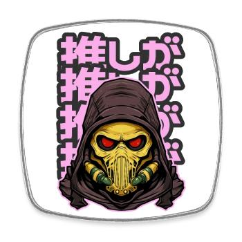 FACE THE STORM! - Square fridge magnet - white - Front