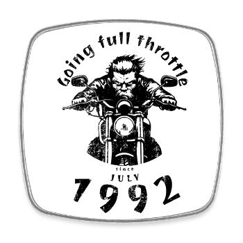33. Anniversaire Plein régime depuis 07/1992 - Magnet carré - blanc - Devant