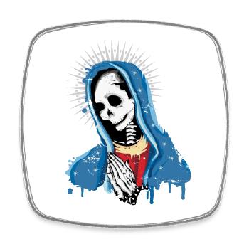 La Vierge Marie prie - Magnet carré - blanc - Devant