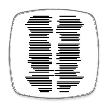 Graphic Pattern Stripes - Square fridge magnet - white - Front