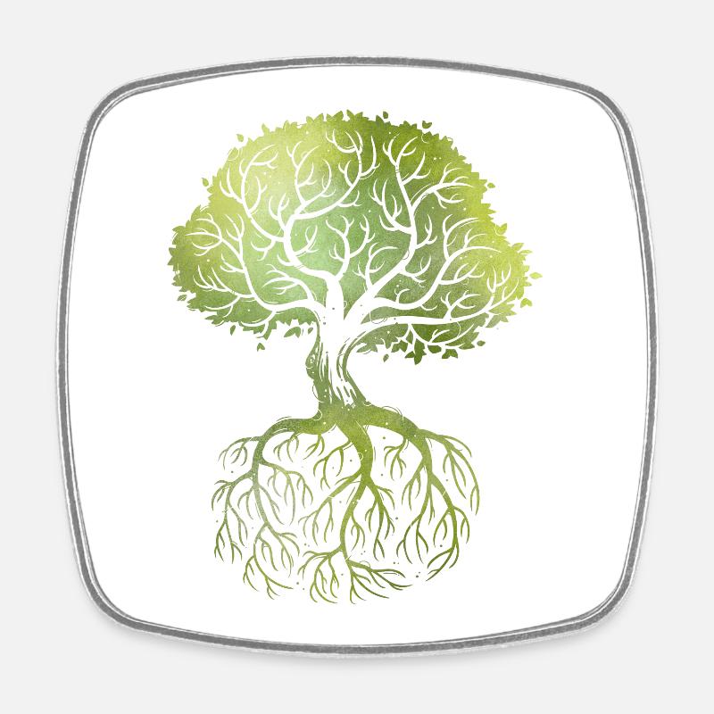 Roots - Viereckiger Kühlschrankmagnet - Weiß