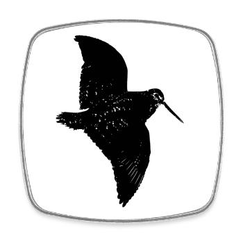 becasse chasse chasseur nature animal gibier  - Magnet carré - blanc - Devant