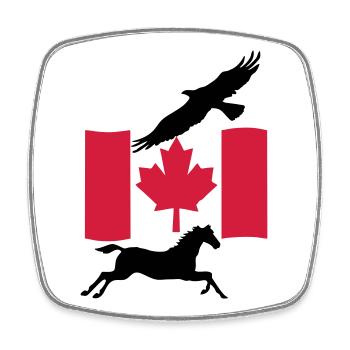 Liberté au Canada Don du Canada - Magnet carré - blanc - Devant
