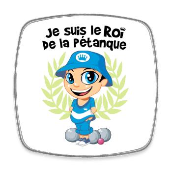 King of bowls - Square fridge magnet - white - Front