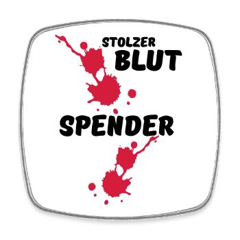 Stolzer Blutspender Blut Spende Geschenk Medizin - Viereckiger Kühlschrankmagnet - Weiß - Vorne