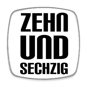 zehnundsechzig = 70 Jahre Geburtstag - Viereckiger Kühlschrankmagnet - Weiß - Vorne
