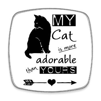 My Cat Katze Tier Haustier Geschenk - Viereckiger Kühlschrankmagnet - Weiß - Vorne