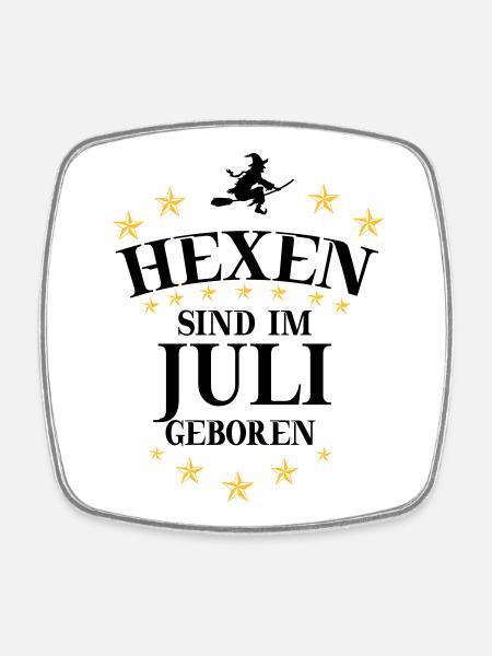 Hexen Juli - Viereckiger Kühlschrankmagnet - Weiß