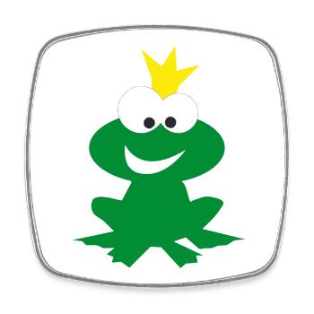 Lustiges Design vom Märchenprinzen - Viereckiger Kühlschrankmagnet - Weiß - Vorne