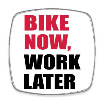 motorcycle - Square fridge magnet - white - Front