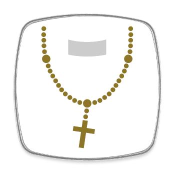 large_please_priest_vector - Viereckiger Kühlschrankmagnet - Weiß - Vorne