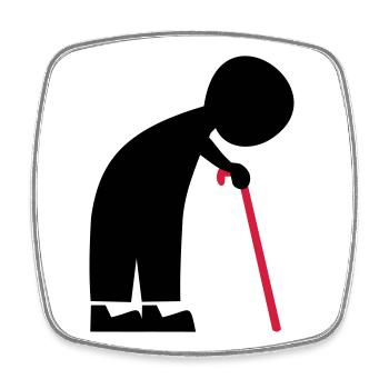 Grandpa - Square fridge magnet - white - Front