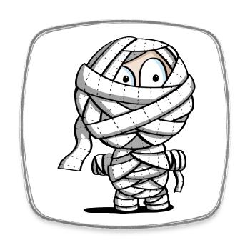 Ce jeux de papier de toilette toujours - Momie - Anniversaire - Magnet carré - blanc - Devant