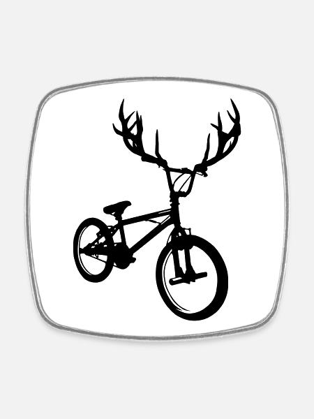 Wild bmx - Square fridge magnet - white