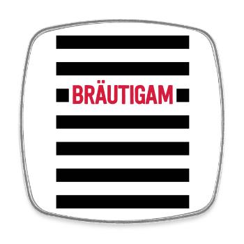 Groom - strip bachelor party - Square fridge magnet - white - Front