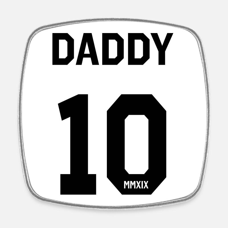 Daddy 2019 - Viereckiger Kühlschrankmagnet - Weiß