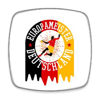 Europameister Deutschland - Viereckiger Kühlschrankmagnet - Weiß - Vorne