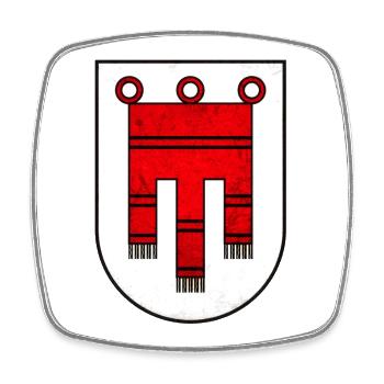 Vorarlberg - Magnet carré - blanc - Devant