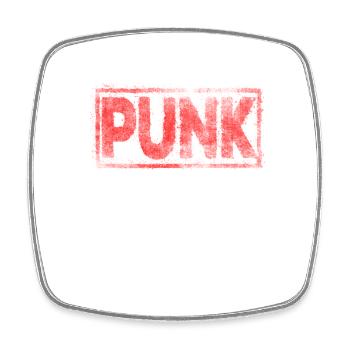 Punk - Viereckiger Kühlschrankmagnet - Weiß - Vorne