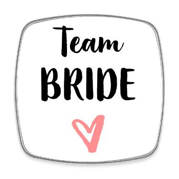 Team Bride Hen Party Bride - Square fridge magnet - white - Front