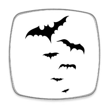 Halloween Fledermäuse, bats - Square fridge magnet - white - Front